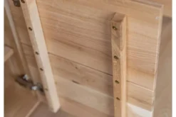 Vetrina 3 ante in legno naturale rovere massello moderna