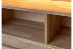 Vetrina 3 ante in legno naturale rovere massello moderna