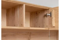 Vetrina 3 ante in legno naturale rovere massello moderna