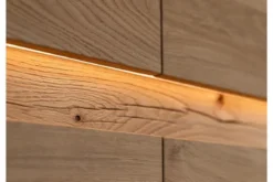 Vetrina bassa 2 ante design moderno in rovere massello grezzo
