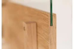 Vetrina bassa 2 ante design moderno in rovere massello grezzo