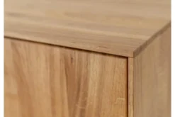 Vetrina bassa tripla moderna in rovere massello naturale