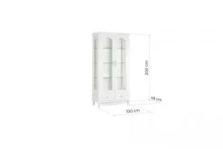 Vetrina bianca 2 ante stile provenzale Princess 861