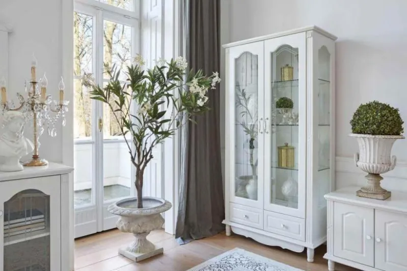 Vetrina bianca 2 ante stile provenzale Princess 861