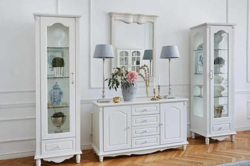 Vetrina bianca in stile provenzale destra Princess 861