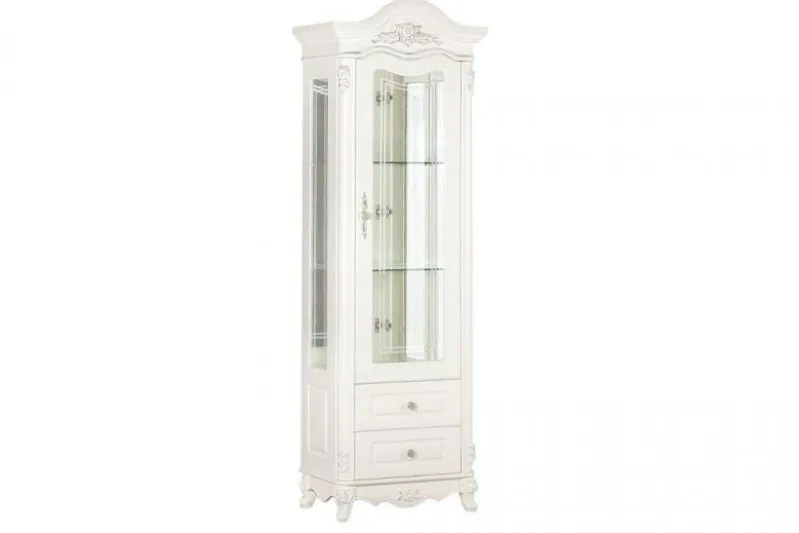 Vetrina classica in legno avorio con apertura a destra BELLA 925