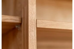 Vetrina moderna 2 ante apertura sinistra in legno massello oliato