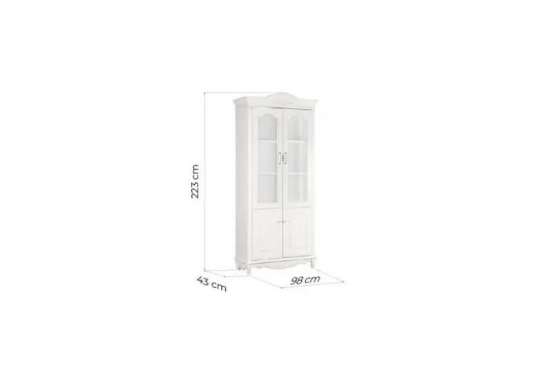 Vetrina provenzale 2 ante per salotto Princess 881