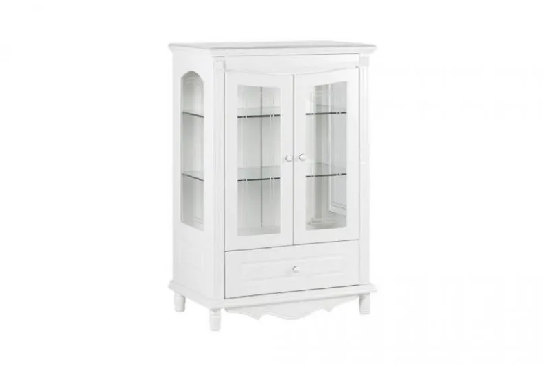 Vetrina provenzale bassa 2 anta Princess 860 colore Bianco