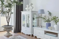 Vetrina provenzale bassa 2 anta Princess 860 colore Bianco