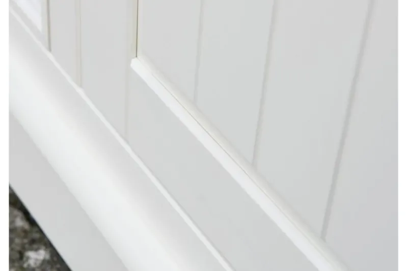 Vetrina shabby chic 1 anta pino massello bianco e top rovere