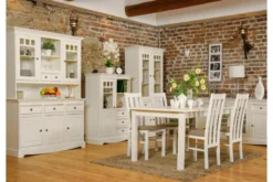 Vetrina shabby chic 2 ante pino massello bianco