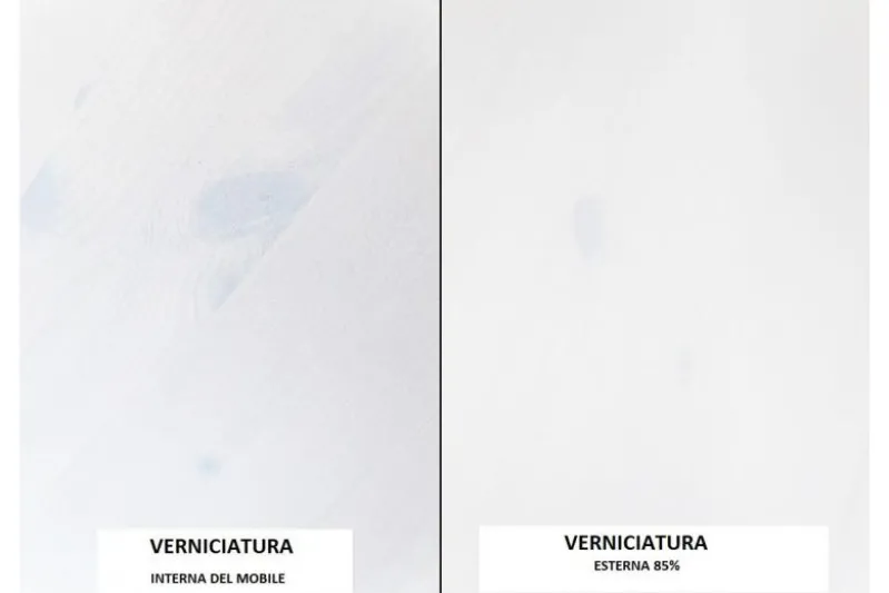 Vetrina shabby chic 2 ante pino massello bianco