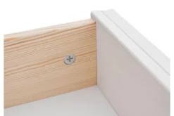 Vetrinetta shabby chic pino massello bianco e cappello naturale